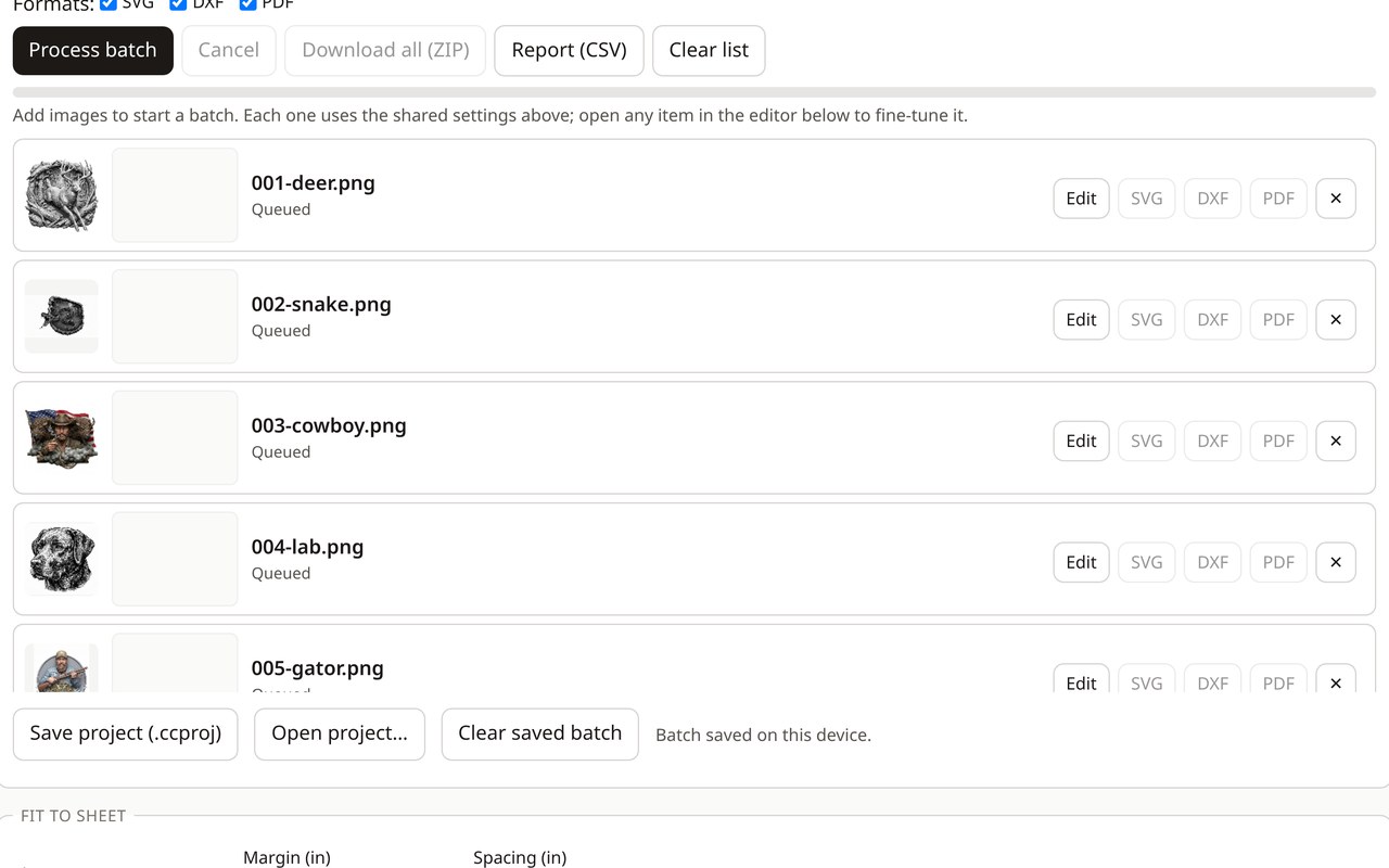 Batch of 140 images loaded